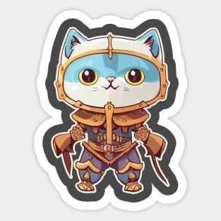 Chibi Cute Cat In Costume 2 Sticker